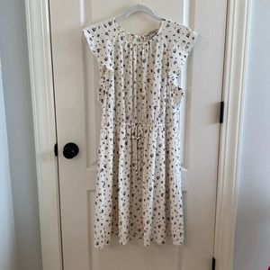 Black and White cap sleeve dress